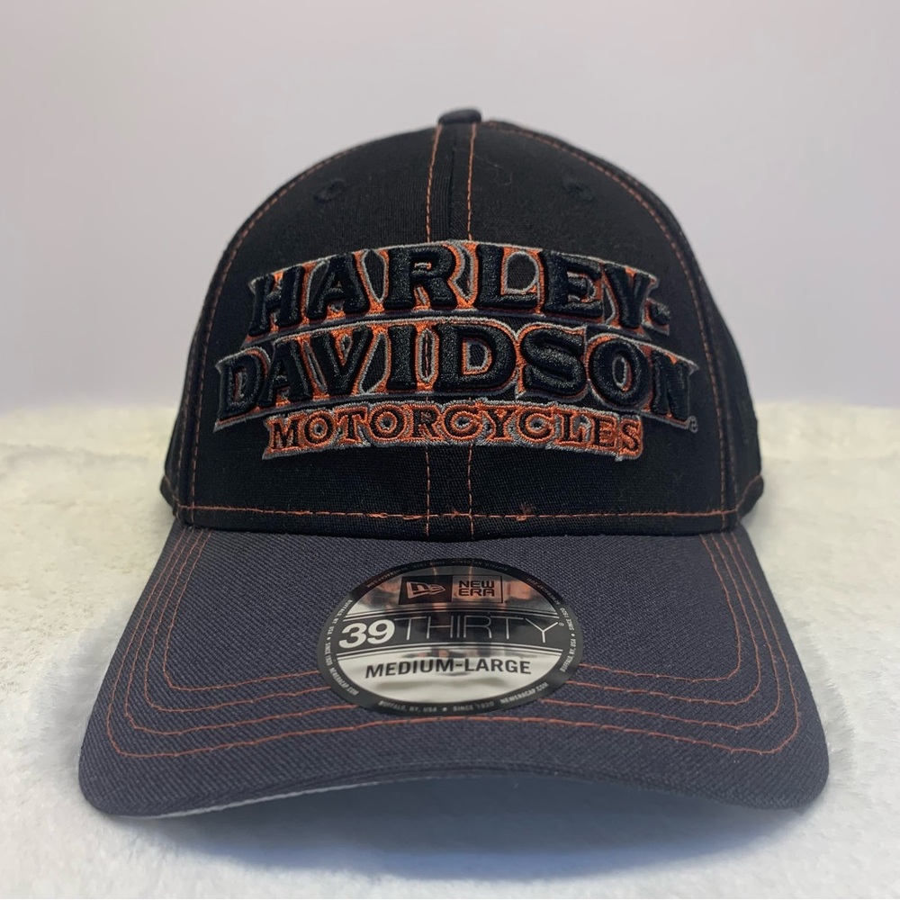 Harley-Davidson® Men's Colorblocked 39THIRTY Baseball Cap, Black 99446-16VM